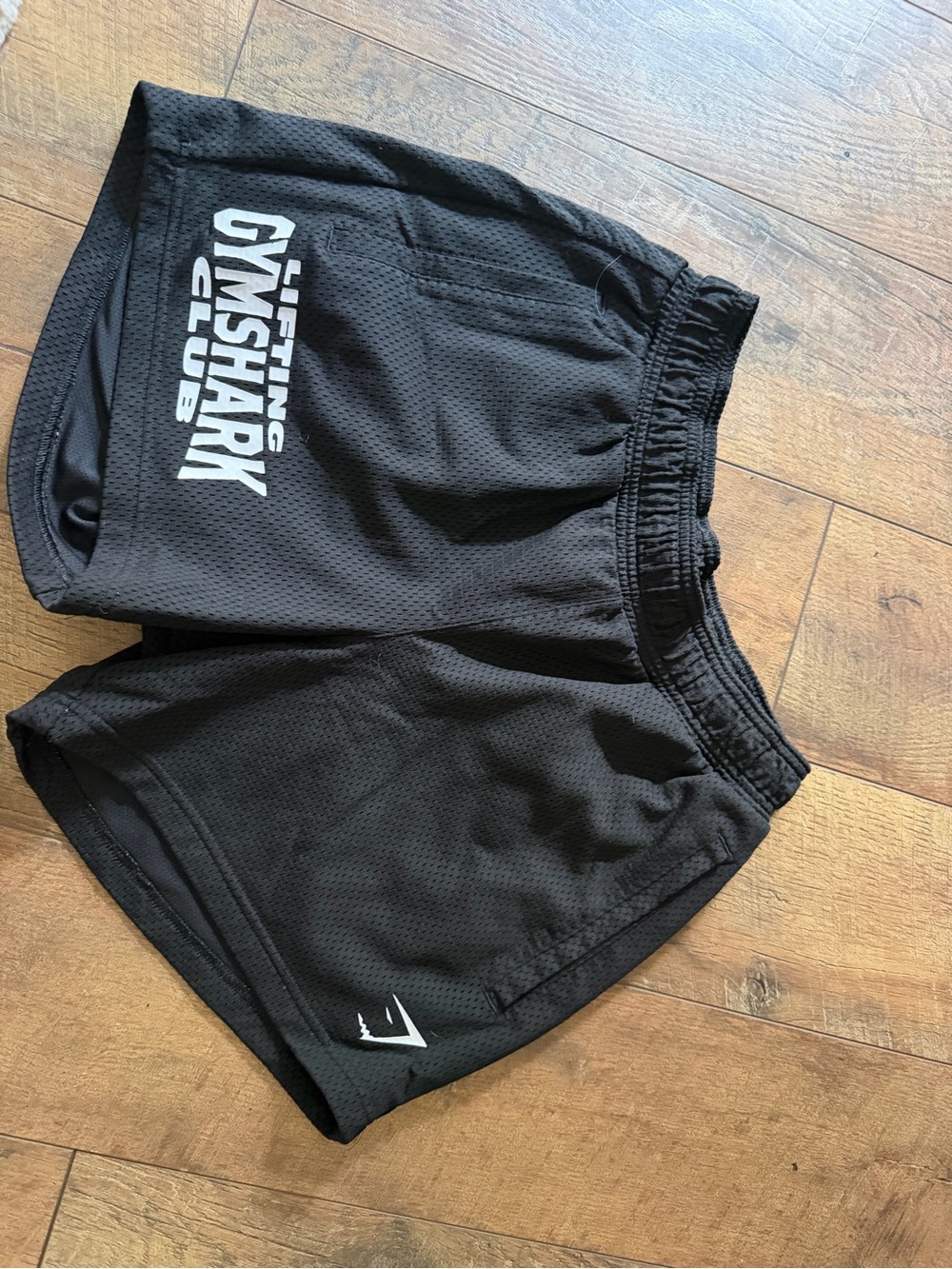 Gymshark Black small womens Athletic Mesh Shorts with White Logo